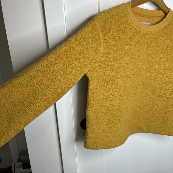 Everlane The ReNew Plush Fleece Sweatshirt Mustard Gold Size XS - Picture 6 of 6